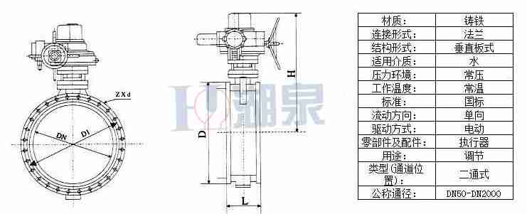  d971x  dn200電動(dòng)蝶閥 